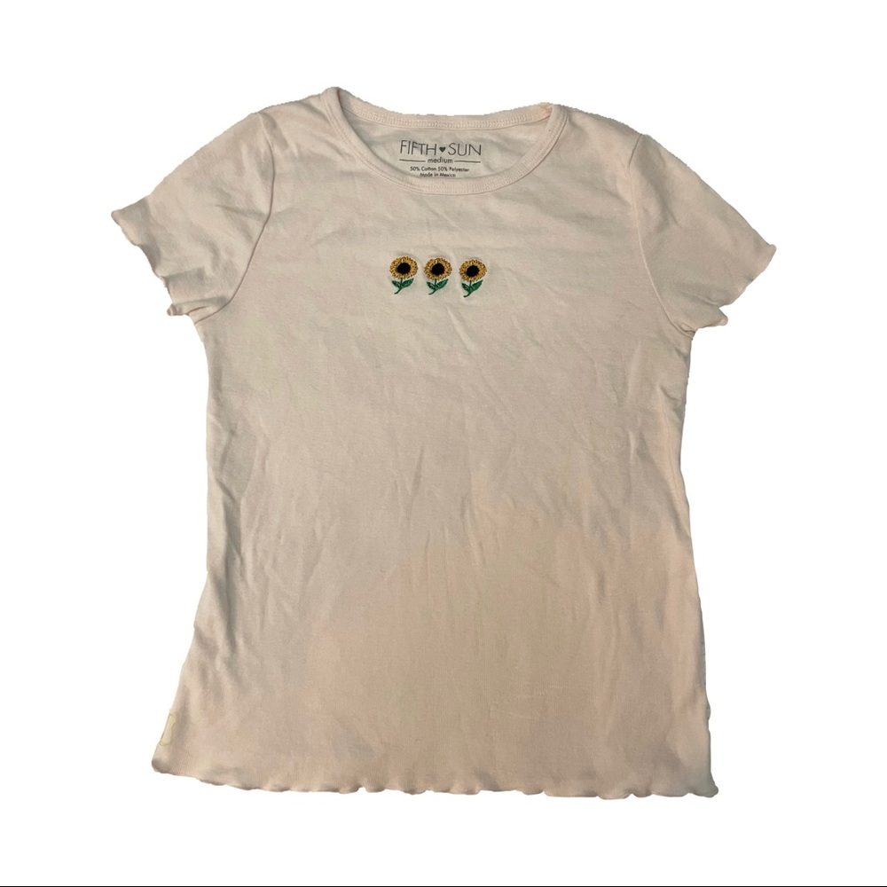 sunflower baby pink baby tee